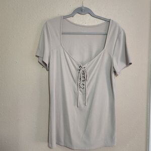 Torrid Ribbed Beige Super Soft Top